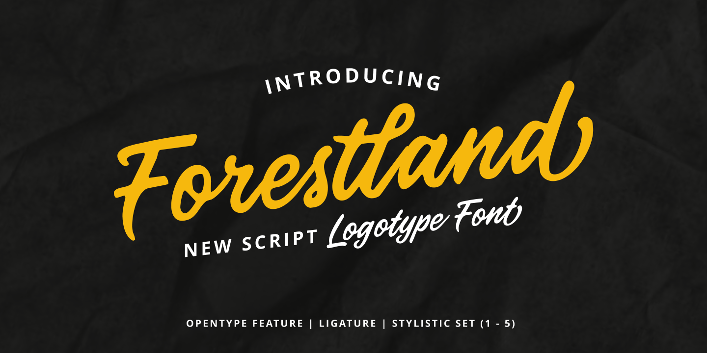 Пример шрифта Forestland